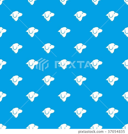 Retriever dog pattern seamless blue 37054835