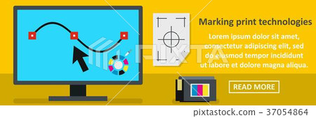Marking print technologies banner horizontal concept 37054864