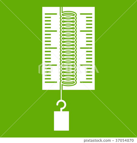 Physics dynamometer for laboratory work icon green Physics dynamometer for laboratory work icon green 37054870