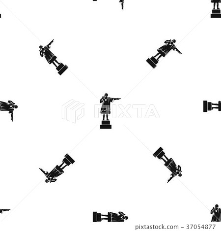 Columbus monument pattern seamless black 37054877