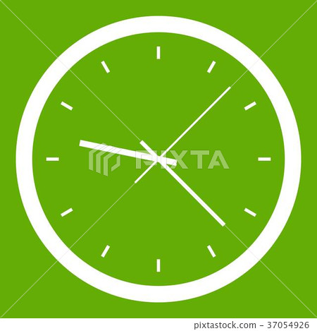 Wall clock icon green Wall clock icon green 37054926