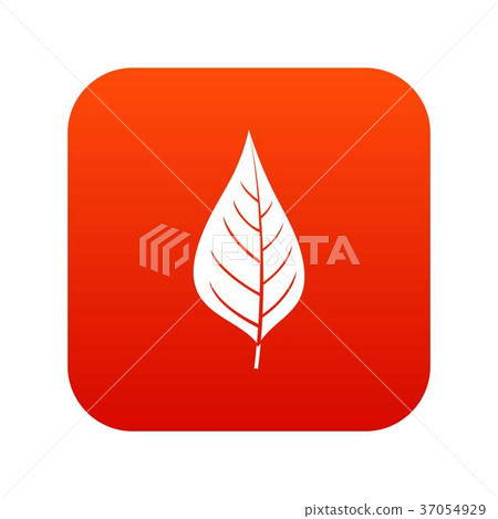 Apple tree leaf icon digital red Apple tree leaf icon digital red 37054929