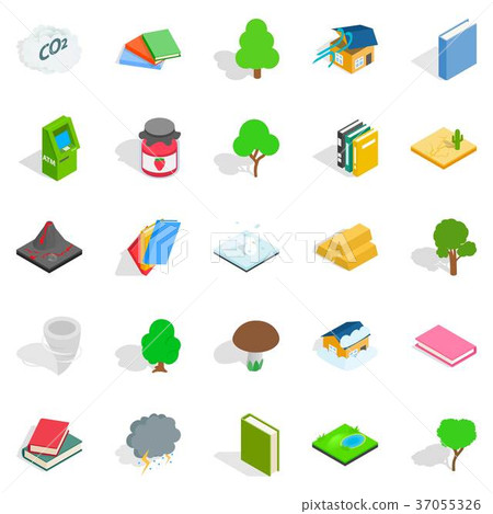 Timber icons set, isometric style - Stock Illustration [37055326] - PIXTA