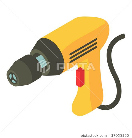 Electric drill icon, isometric 3d style 37055360