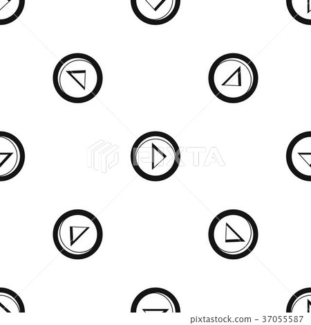 Cursor to right in circle pattern seamless black 37055587