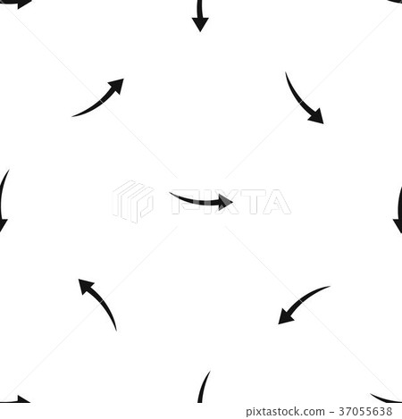 Curve arrow pattern seamless black Curve arrow pattern seamless black 37055638