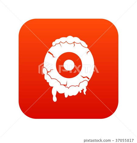 Scary eyeball icon digital red Scary eyeball icon digital red 37055817