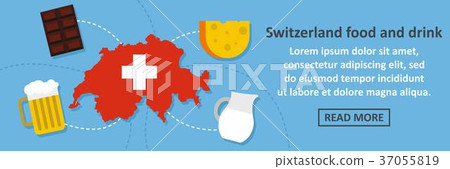 Switzerland food and drink banner horizontal concept Switzerland food and drink banner horizontal concept 37055819