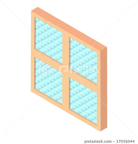 Square window frame icon, isometric 3d style 37056044
