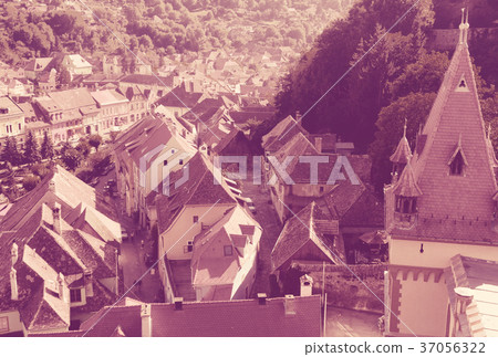 View from Sighisoara clock tower, Romania View from Sighisoara clock tower, Romania 37056322