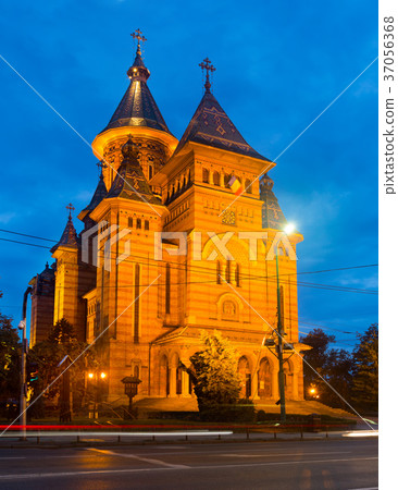 Orthodox Cathedral at dusk, Timisoara Orthodox Cathedral at dusk, Timisoara 37056368