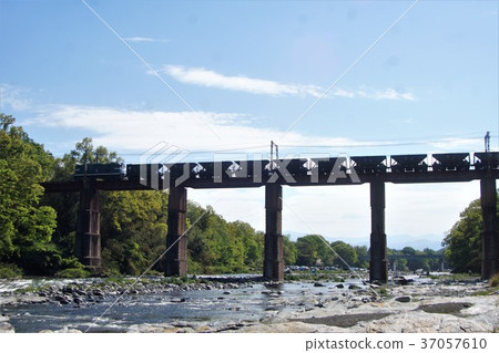 Scenery of Chichibu Railway Hon Nagasu iron bridge 37057610