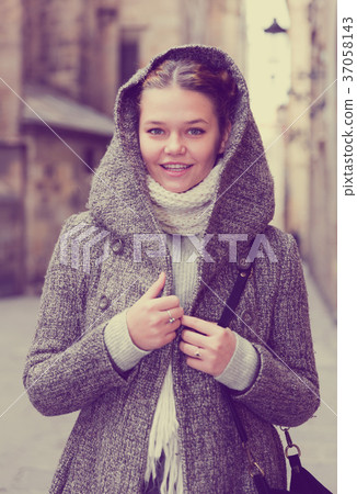 positive girl teenager in hood positive girl teenager in hood 37058143