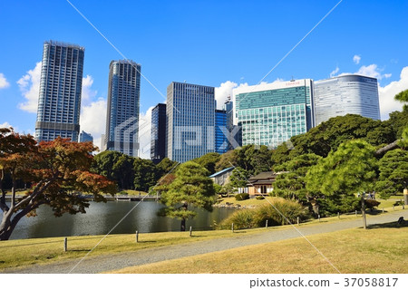 Tokyo cityscape Hamarikyu Tokyo cityscape Hamarikyu 37058817