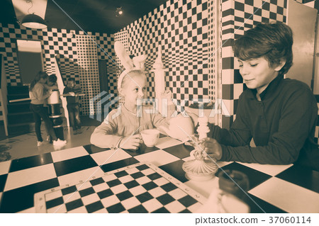 Exciting adventure for kids in chess quest room Exciting adventure for kids in chess quest room 37060114