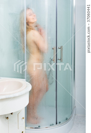 woman washing herself woman washing herself 37060441