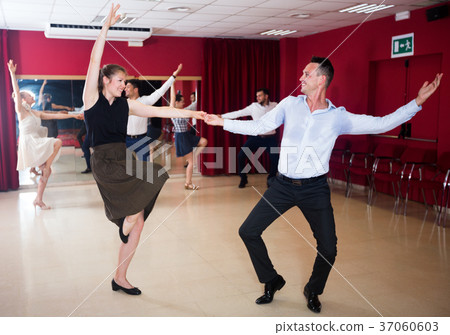 People practicing vigorous jive People practicing vigorous jive 37060603