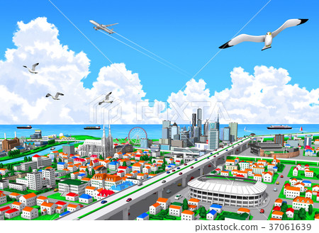 City, cityscape, seaside 37061639