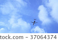 The plane crossed the sky _ efficiency free air transport dream 37064374
