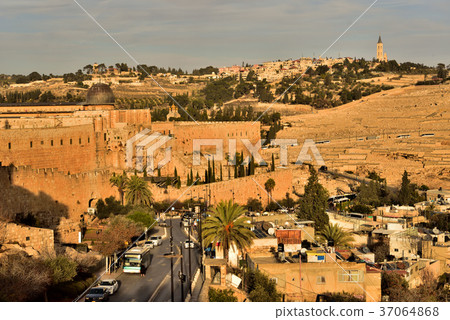 View the Old Town from the Old City Walls of Jerusalem 37064868