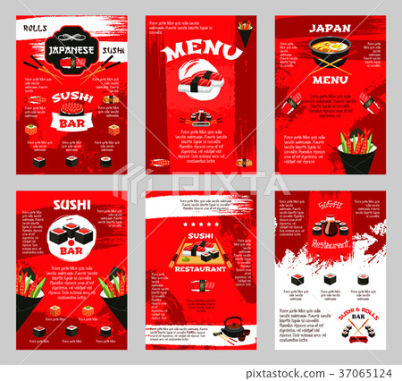 Japanese restaurant and sushi bar menu poster 37065124
