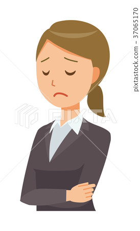 穿西裝的女商人很沮喪 穿西裝的女商人很沮喪 37065170