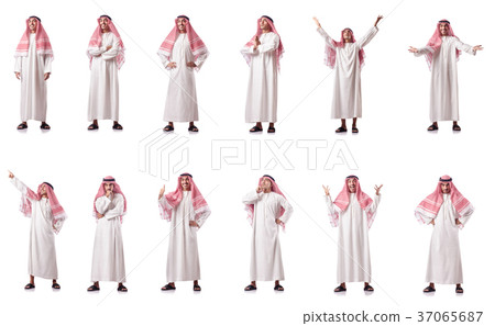 Arab man isolated on the white Arab man isolated on the white 37065687