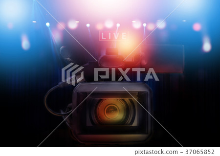 video camcorder camera with set of light  37065852