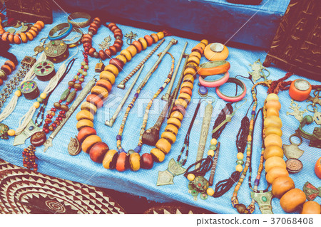 Moroccan souk crafts souvenirs in medina,Essaouira Moroccan souk crafts souvenirs in medina,Essaouira 37068408