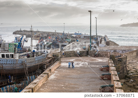 Port of Essaouira from the wall of the fortress 37068871