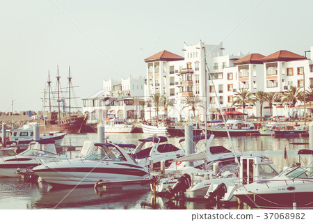 Boats at the Marina harbour in Agadir 37068982