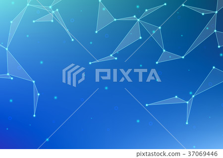 Abstract futuristic background with dots and lines Abstract futuristic background with dots and lines 37069446