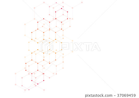 Abstract hexagonal background. Medical, scientific 37069459