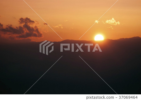 sunset in mountains sunset in mountains 37069464