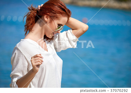 summer holidays, vacation, travel and people concept - smiling y summer holidays, vacation, travel and people concept - smiling y 37070292