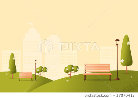 park Vector texture style concept illustration. park Vector texture style concept illustration. 37070412