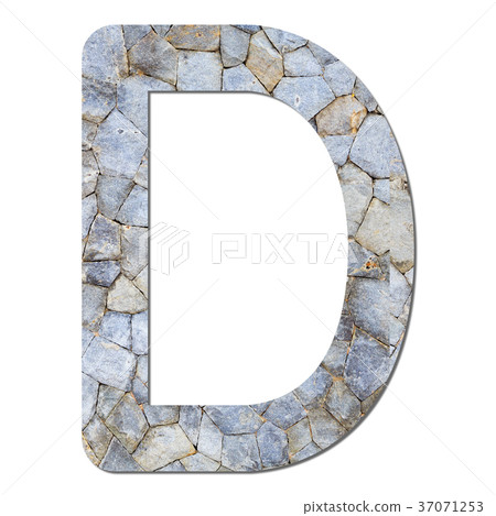 Font stone wall texture alphabet D Font stone wall texture alphabet D 37071253