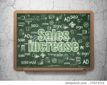 Marketing concept: Sales Increase on School board 37073554