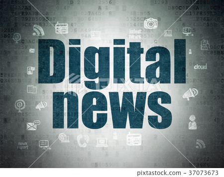 News concept: Digital News on Digital Data Paper News concept: Digital News on Digital Data Paper 37073673