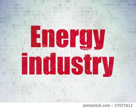 Industry concept: Energy Industry on Digital Data Industry concept: Energy Industry on Digital Data 37073812