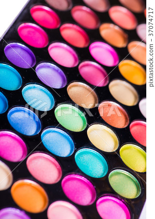 Set of colourful shadow for make-up isolated on 37074717