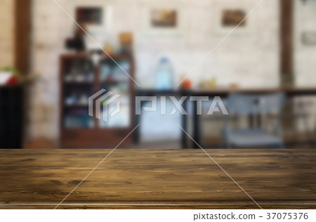 Empty wooden table and room interior decoration background, prod Empty wooden table and room interior decoration background, prod 37075376