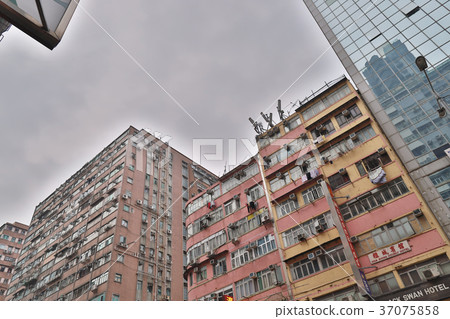 old apartment building District at Mog kok 37075858