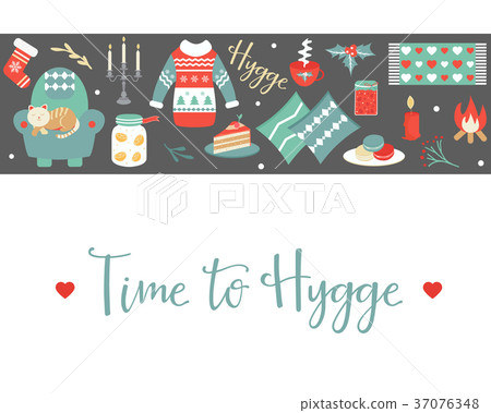 Hygge background with cozy things and elements. Hygge background with cozy things and elements. 37076348