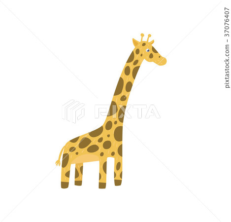 Cute giraffe character in flat style. Zoo theme 37076407