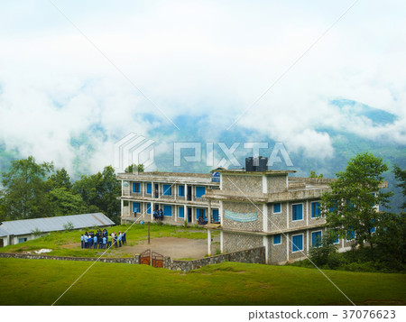 Primary school in Himalayas, Nepal Primary school in Himalayas, Nepal 37076623