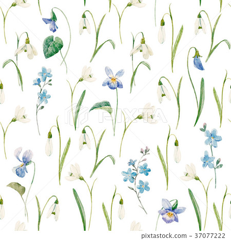 Watercolor floral pattern 37077222
