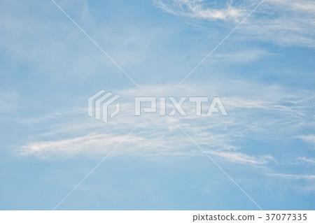 clear blue sky with plain white cloud with space  37077335
