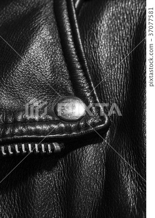 black leather jacket close up 37077581