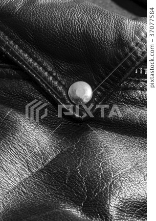 black leather jacket close up black leather jacket close up 37077584